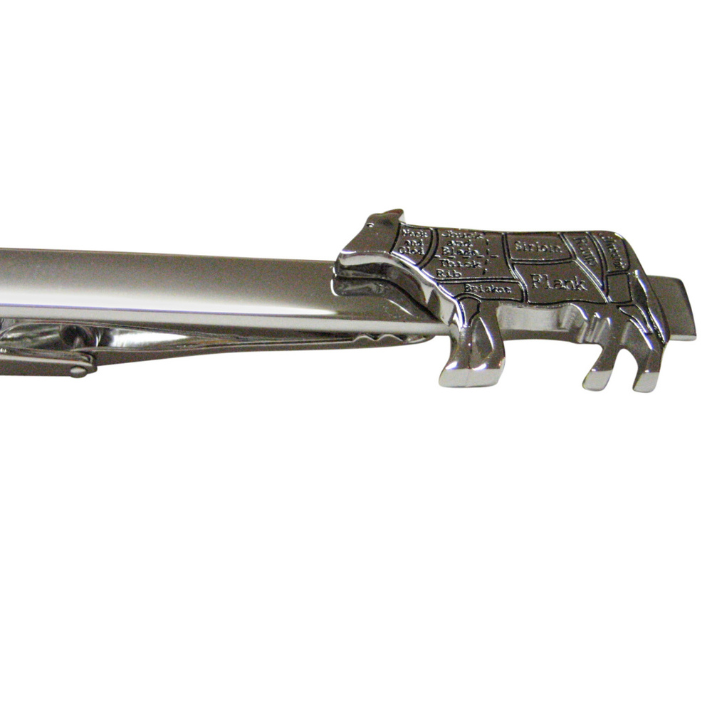 Beef Butchers Cut Square Tie Clip